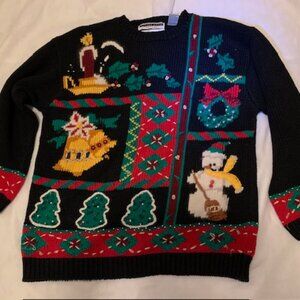 Vintage 90's Christmas sweater Jennifer Moore Knitted By Hand